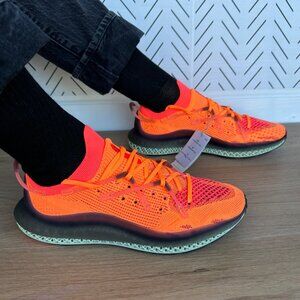 ⭐Adidas 4D Fusio Screaming Orange Prime knit Sz 9 Mens Shoes Sneaker FY5929